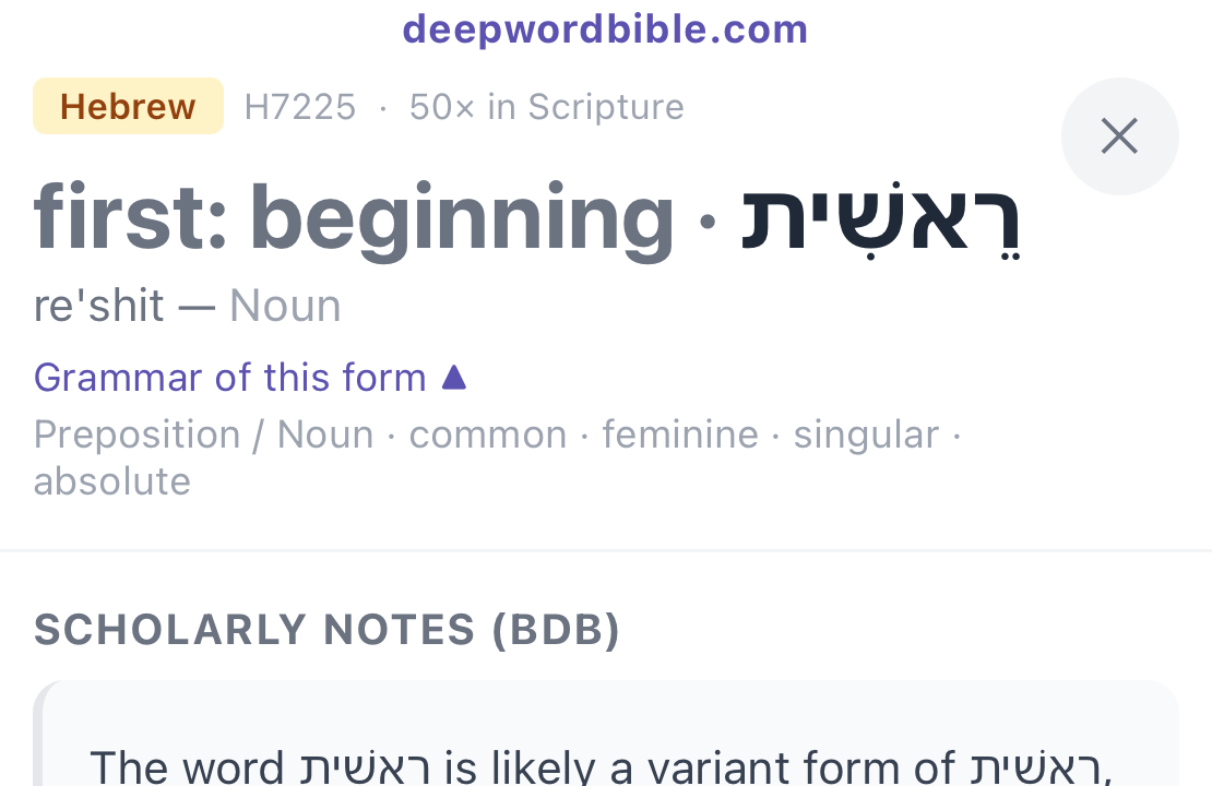 Plain-English BDB definition of a Hebrew word